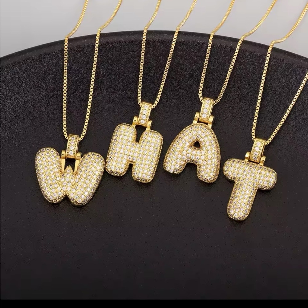 FREE with $100+ Purchase | Custom Initial Necklace A–Z | CZ Pendant - Picture 5 of 7